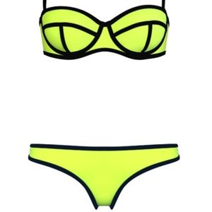 Pushup neoprene diving bikini swimsuit bathingsuit